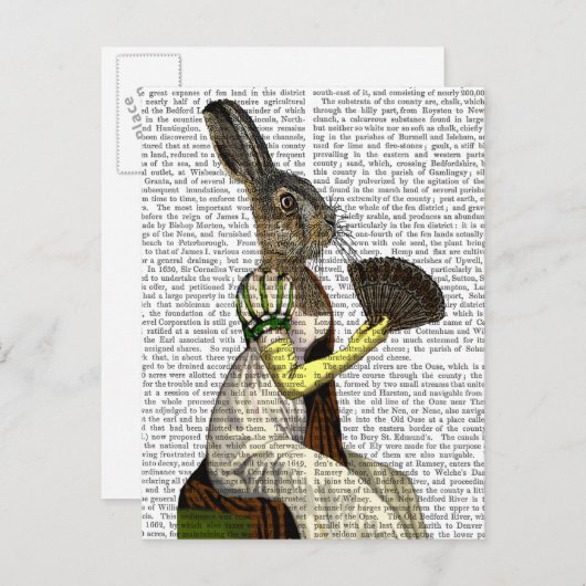 Carte Postale Mlle Hare (Devant / Derrière)