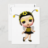Carte Postale Mlle Lady Bumblebee (Devant / Derrière)