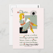 Carte Postale Mlle Muffet. 1940 lecture affiche de promotion (Devant / Derrière)