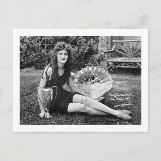 Carte Postale Mlle Philadelphie, début des années 1900 (Devant)