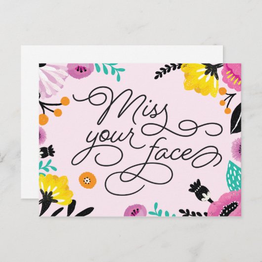 Carte Postale Mlle Your Face Postcard (Devant / Derrière)