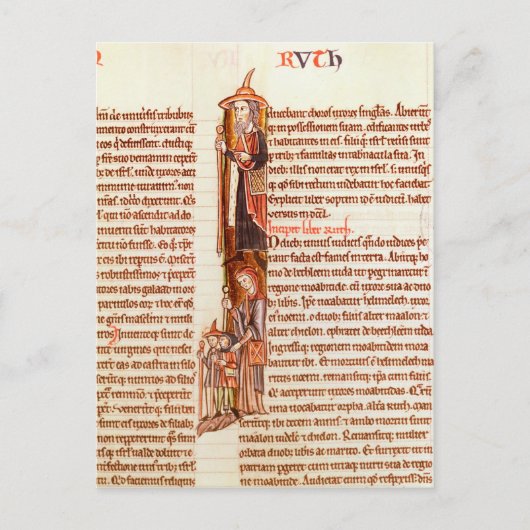 Carte Postale Mme 21 fol.97 Ruth et Boaz, d'une Bible (Devant)