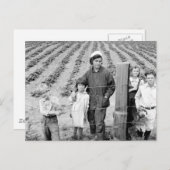 Carte Postale Mme Arnold et les enfants - 1939. (Devant / Derrière)