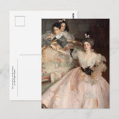 Carte Postale Mme Carl Meyer et ses enfants par Singer Sargent (Devant / Derrière)