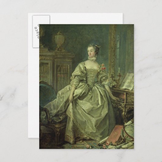 Carte Postale Mme de Pompadour (Devant / Derrière)