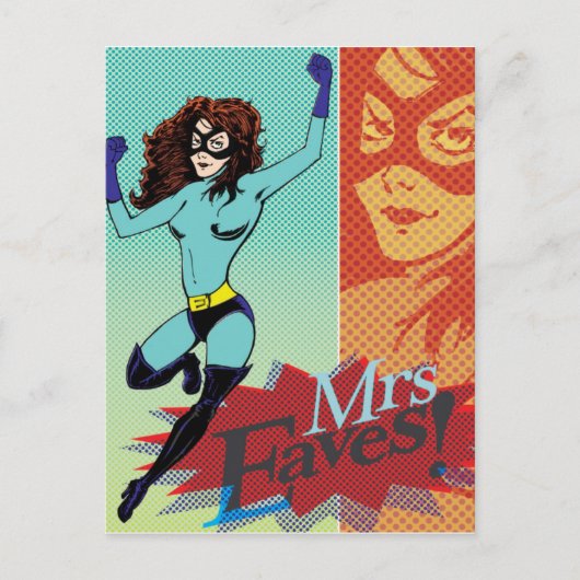 Carte Postale Mme Eaves - Superhero en grand (Devant)