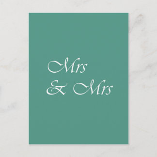 Carte Postale Mme et Mme Typographie