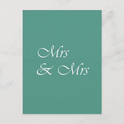Carte Postale Mme et Mme Typographie (Devant)