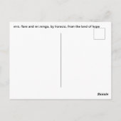 Carte Postale Mme Flam et M. Mingo (Dos)