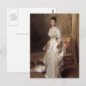 Carte Postale Mme Henry White de Sargent- de chanteur de John (Devant / Derrière)