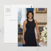 Carte Postale Mme ObamaPortrait (Devant / Derrière)
