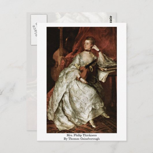 Carte Postale Mme Philip Thkinson Par Thomas Gainsborough (Devant / Derrière)