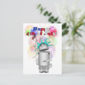 Carte Postale Mme Robo-x9 célèbre le 4 juillet ! (Debout devant)