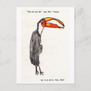 Carte postale Mme Toucan Kids Art