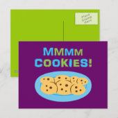 Carte Postale Mmmm Cookies ! (Devant / Derrière)