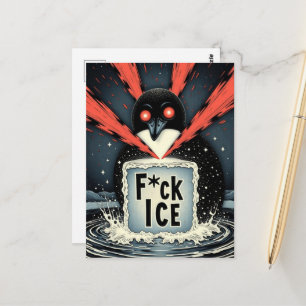 Carte postale MN Loon yeux laser en colère faisant
