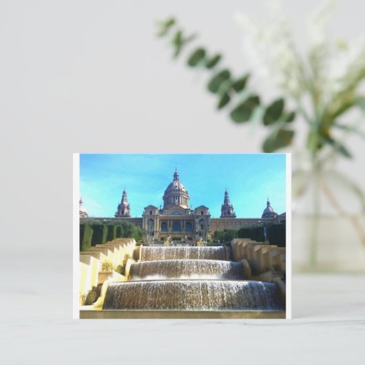 Carte Postale MNAC, (Musée d'Art) Barcelone, Espagne (Debout devant)