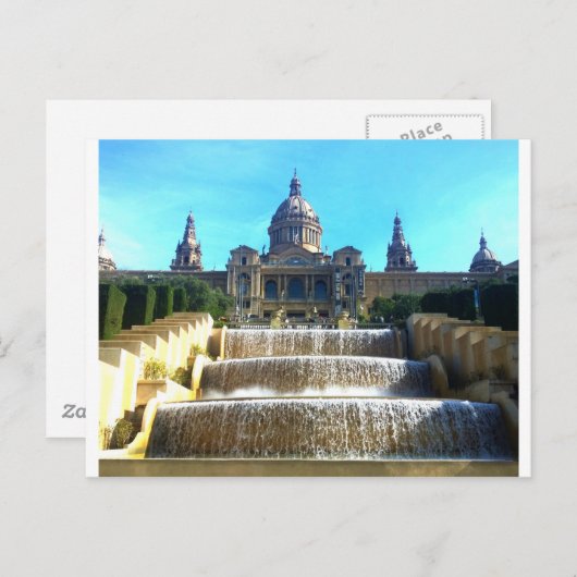 Carte Postale MNAC, (Musée d'Art) Barcelone, Espagne (Devant / Derrière)