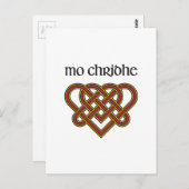 Carte Postale Mo Chridhe - Mon cœur en gaélique (Devant / Derrière)
