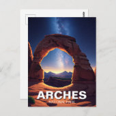 Carte Postale Moab Utah Arches National Park voie laiteuse (Devant / Derrière)