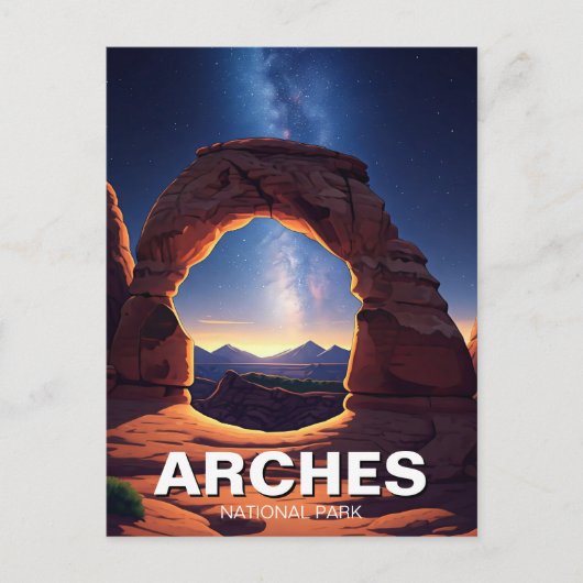 Carte Postale Moab Utah Arches National Park voie laiteuse (Devant)