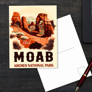 Carte Postale Moab Utah Vintage Sunset Arches Aventure en plein 