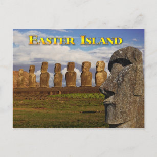 Carte Postale Moai à Ahu Tongariki, île de Pâques (Rapa Nui)