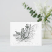 Carte Postale Moai, Île de Pâques, Chili (Debout devant)