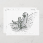 Carte Postale Moai, Île de Pâques, Chili (Devant / Derrière)