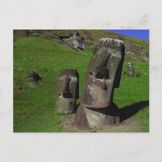Carte Postale Moai sur l'île de Pâques (Rapa Nui) (Devant)
