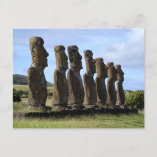 Carte Postale Moais sur l'île de Pâques, Chili