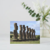 Carte Postale Moais sur l'île de Pâques, Chili (Debout devant)
