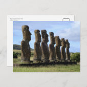 Carte Postale Moais sur l'île de Pâques, Chili (Devant / Derrière)