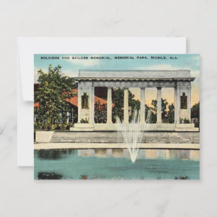 Carte Postale Mobile AL Monument aux soldats et marins des année