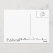 Carte Postale Mobile, Alabama (Dos)