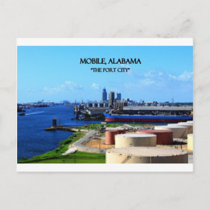 Carte Postale MOBILE, ALABAMA - La ville de Port