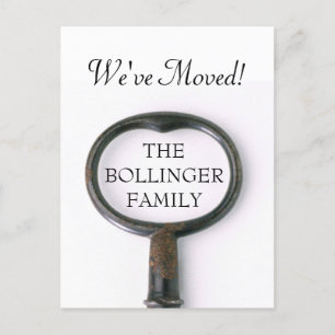 Carte postale mobile de faire-part de fausse clé