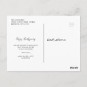 carte postale mobile de vacances de remerciement (Dos)