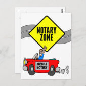 Carte Postale Mobile Noir Zone Route Jaune Signal Voiture Sport  (Devant / Derrière)