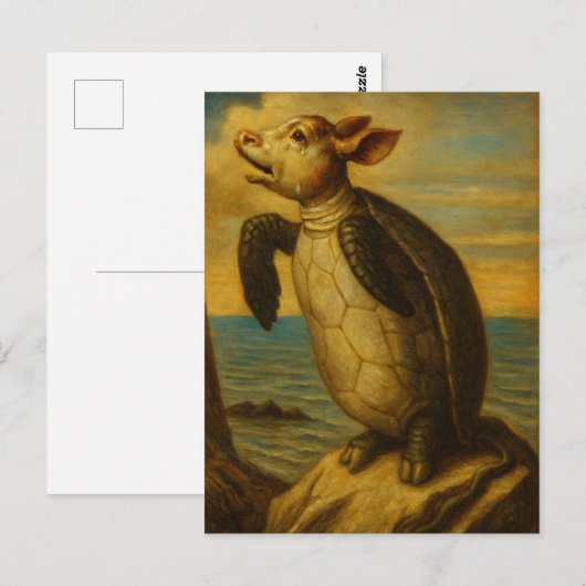 Carte Postale Mock Turtle Lewis Carroll Character (Devant / Derrière)