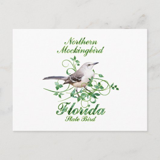Carte Postale Mockingbird Florida State Bird (Devant)