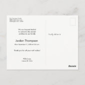 Carte Postale Mod Baby Nom et photo de naissance (Dos)