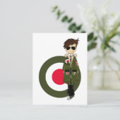 Carte Postale Mod cool à Parka et lunettes de soleil (Debout devant)