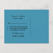 Carte postale Mod Heart RSVP, Bleu (Dos)
