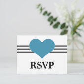 Carte postale Mod Heart RSVP, Bleu (Debout devant)