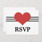 Carte Postale Mod Heart RSVP, Rouge (Devant / Derrière)