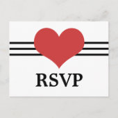 Carte Postale Mod Heart RSVP, Rouge (Devant)