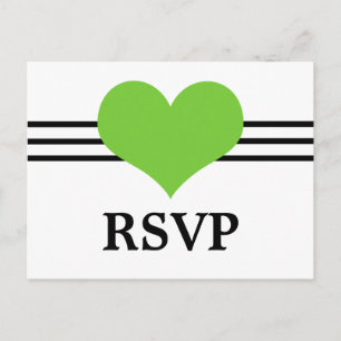 Carte Postale Mod Heart RSVP, Vert