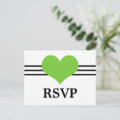 Carte Postale Mod Heart RSVP, Vert (Debout devant)
