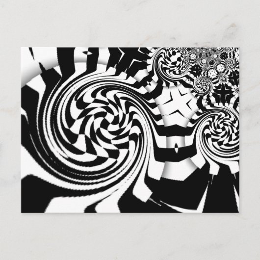 Carte Postale mod op art design phicadélique abstrait (Devant)